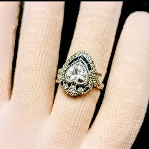 Fashion Vintage Style Ring 925 Silver Size 7